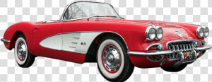 1956 Red Corvette  HD Png Download