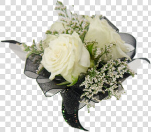 Black And White   Black And White Corsage And Boutonniere  HD Png Download