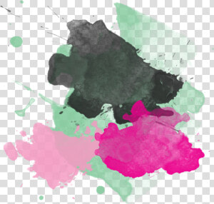   Design Art Purple Rose Watercolor Sketch   Green Watercolor No Background  HD Png Download