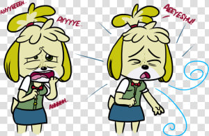 228kib  1024x667  Sneeze   Animal Crossing Isabelle Sneeze  HD Png Download