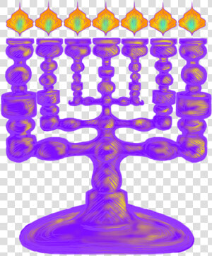 Menorah Clipart Purple  HD Png Download