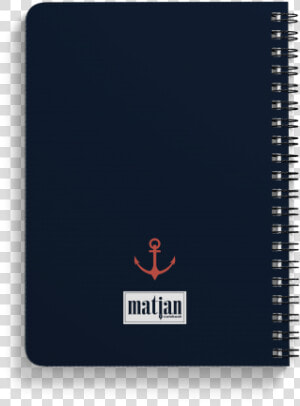 Anchor Pattern Spiral Notebook Back   Sketch Pad  HD Png Download