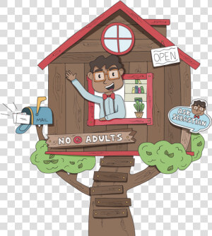 Sebastians Treehouse   Cartoon  HD Png Download