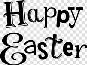 Religious Christmas Clip   Happy Easter Black And White Clipart  HD Png Download