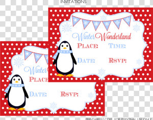 Free Winter Wonderland Party Printables   Adã©lie Penguin  HD Png Download