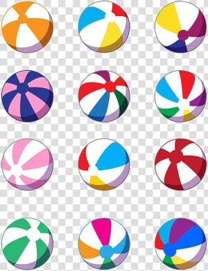 Beach Ball Balls Clipart Colorful Vector Transparent   Beach Balls Clipart  HD Png Download