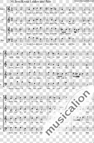 Jesu Kreuz  Leiden Und Pein   Sheet Music  HD Png Download