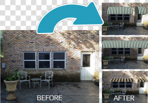 Awning Before And After  HD Png Download