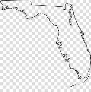 Florida Map Coloring Page   Coloring Map Of Florida  HD Png Download