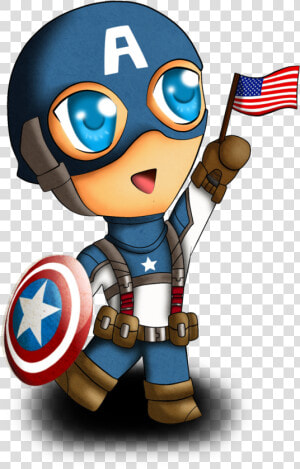 Hulk Clipart Captain America   Chibi Captain America Cartoon  HD Png Download