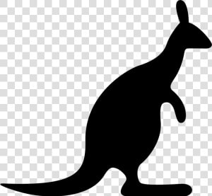 Kangaroo Looking Right   Silhouette Of A Kangaroo  HD Png Download