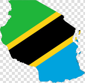 Tanzania Map With Flag  HD Png Download