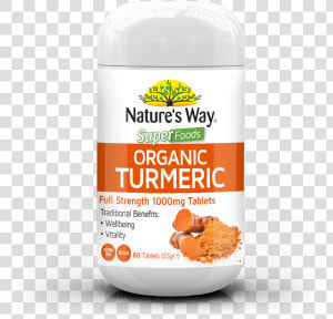 523068 Nw Superfoods Turmeric Tabs 1000mg 60s   Nature  39 s Way Organic Turmeric Png  Transparent Png