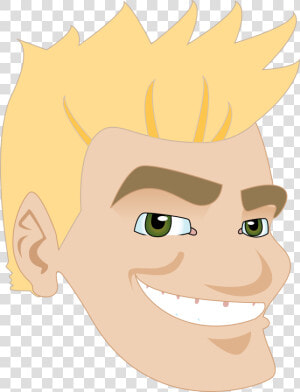 Transparent Mad Eyebrows Png   Smiling Man Face Cartoon  Png Download