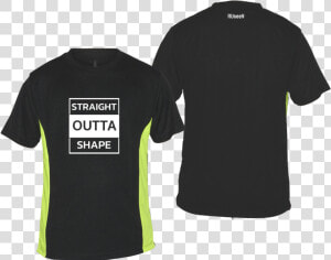 Men S Reflective Short Sleeved Shirt Straight Outta   Front Back T Shirt Run  HD Png Download