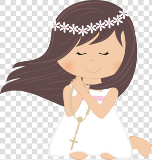 First Communion Girl Png   Communion Girl Clipart  Transparent Png