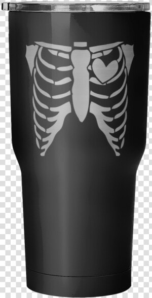 Rib Cage Heart 30 Oz   Halloween Costume Skeleton  HD Png Download