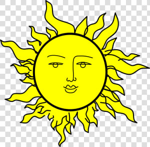 Sun With A Face   Sun With Face Clipart  HD Png Download