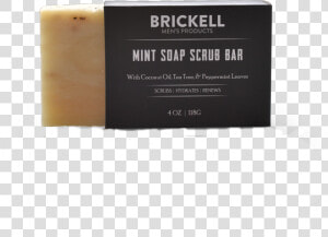 Brickell Soap Scrub Bar Mint  HD Png Download