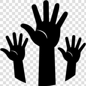 Transparent Raising Hands Clipart   Transparent Raised Hands Icon  HD Png Download