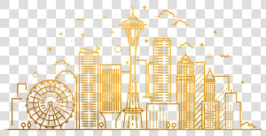 Seattle City Line Drawing  HD Png Download