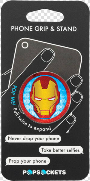 Popsocket Iron Man Avengers Marvel Phone Grip And Stand   Ron Jon Popsockets  HD Png Download