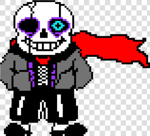 Blank Template Model Sans Sprite Bad Time Eye Pixel   Sans Undertale Red  HD Png Download