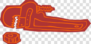 Vector Illustration Of Pipe Wrench Or Stillson Wrench  HD Png Download