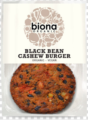 Biona Black Bean Cashew Burger  HD Png Download