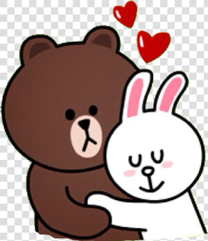 Line Sticker Png   Sticker Line Brown Cony  Transparent Png