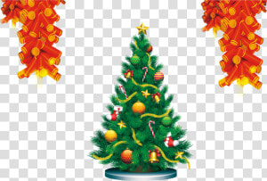 Firecracker Vector Ornament   Transparent Christmas Tree  HD Png Download