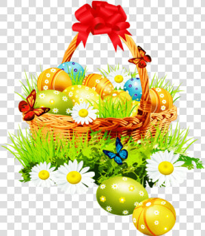 Flower Basket Clipart   Easter Basket Png  Transparent Png