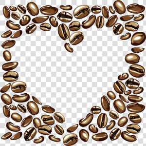 Vector Heart shaped Peach Shade Coffee Beans 3333 3333   Transparent Coffee Beans Heart Png  Png Download