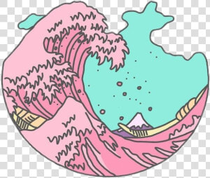  sea  wave  seawaves  waves  pink   Aesthetic Stickers Png  Transparent Png