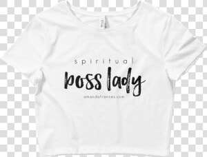 Spiritual Boss Lady With Back Angel Wings Crop Tee   White And Pink Crop Top  HD Png Download