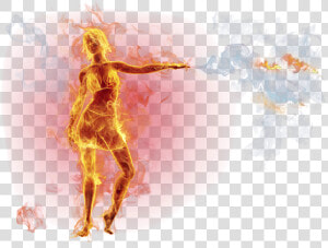  ftestickers  fantasyart  woman  fire  flames  smoke   Transparent Man On Fire Png  Png Download