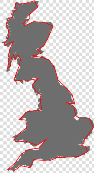 Britain Fractal Coastline 50km   Great Britain Vector Map  HD Png Download