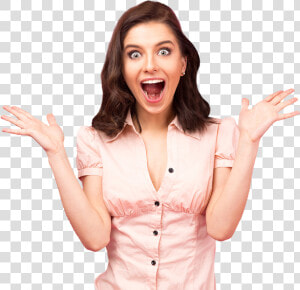 Happy Surprised Woman   Surprised Girl Png  Transparent Png