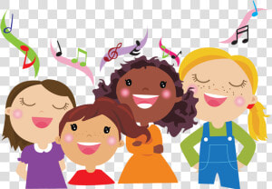 Children S Choir Clipart   Children Singing Clipart  HD Png Download