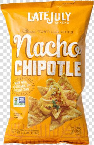 Late July Organic Tortilla Chips Chipotle 156g  HD Png Download