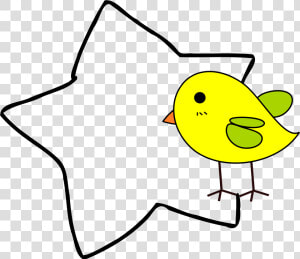 Chick With A Star For Memo Clip Arts   Memo Clipart  HD Png Download