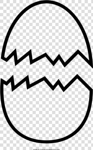 Cracked Egg Coloring Page   Draw A Cracked Egg  HD Png Download