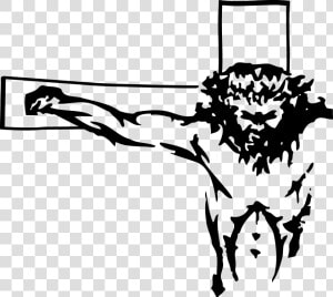 Christian Cross Crucifix Clip Art   Jesus On The Cross Svg  HD Png Download