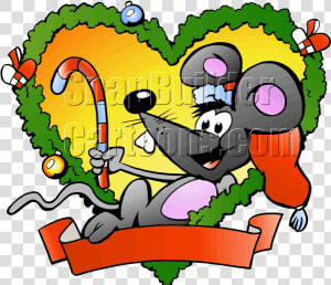 Christmas Fraim Mouse Holding Candy Cane   Todo Marrano Le Llega Su Nochebuena Dibujo  HD Png Download