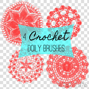 4 Crochet Doily Photoshop Brushes   Illustration  HD Png Download