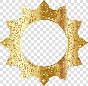 Decorative  Ornamental  Flourish  Round  Frame  Border   Golden Round Frame Png  Transparent Png