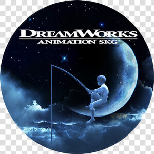 Dreamworks Animation Skg Blue   Moon Dreamworks Animation Logo  HD Png Download