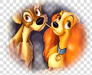 Lady And Tramp Couple Tube Illustration   Lady And The Tramp Spaghetti Vine  HD Png Download