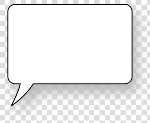 Rounded Corners Speech Bubble With Shadow Vector Image   Transparent Background Square Speech Bubble Png  Png Download