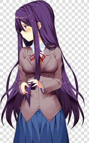 Yuri Cute Yuri Blush   Doki Doki Literature Club Yuri Shy  HD Png Download